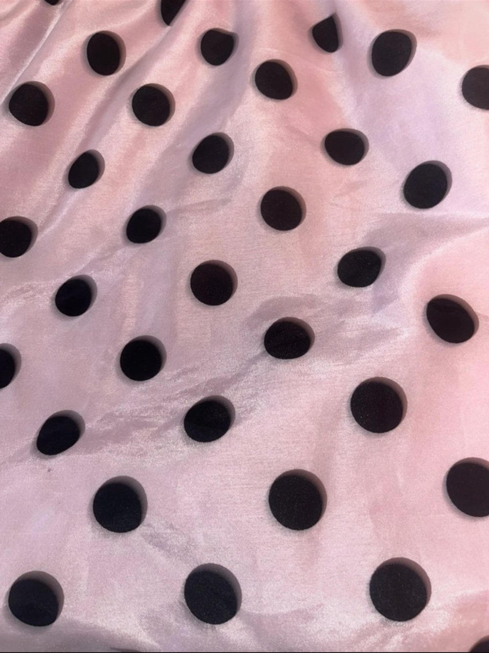 Polka Dot Midi Dress in Pink with Black Dots